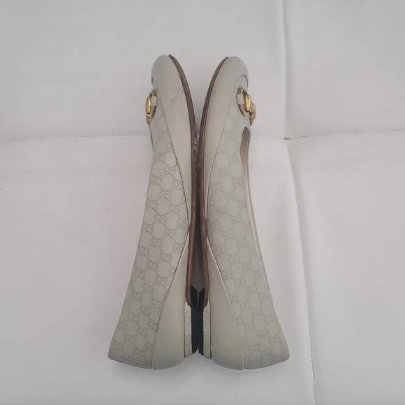 Gucci Leather Monogram Flats Shoes Size 35 - Picture 3 of 8